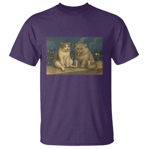 Funny Smoking Cat T Shirt Meme Cool Kitten With Cigarette TS12 Purple Print Your Wear