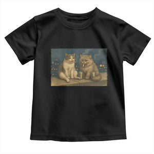 Funny Smoking Cat Toddler T Shirt Meme Cool Kitten With Cigarette TS12 Black Print Your Wear