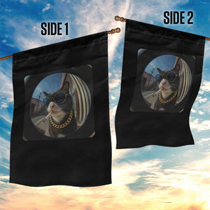 Smoking Cat Garden Flag Meme Funny Cool Kitten TS12 Print Your Wear