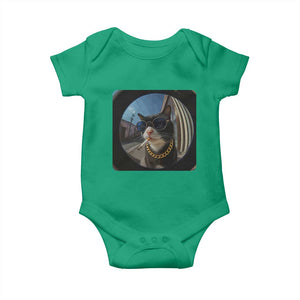 Smoking Cat Baby Onesie Meme Funny Cool Kitten TS12 Irish Green Print Your Wear