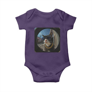 Smoking Cat Baby Onesie Meme Funny Cool Kitten TS12 Purple Print Your Wear