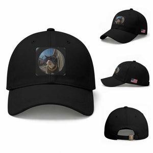 Smoking Cat Baseball Cap Meme Funny Cool Kitten TS12 Baseball Cap Universal Fit Black Print Your Wear