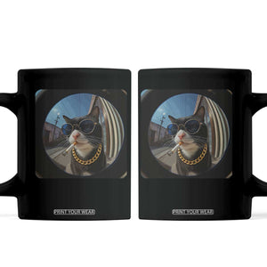 Smoking Cat Coffee Mug Meme Funny Cool Kitten TS12 Black Print Your Wear