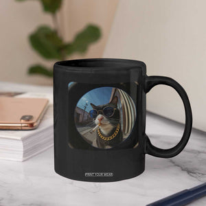 Smoking Cat Coffee Mug Meme Funny Cool Kitten TS12 Print Your Wear