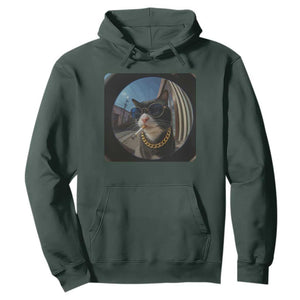 Smoking Cat Hoodie Meme Funny Cool Kitten TS12 Dark Forest Green Print Your Wear