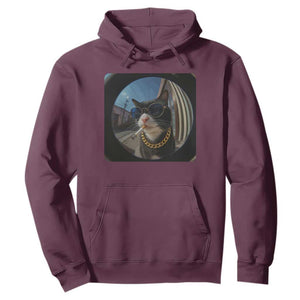 Smoking Cat Hoodie Meme Funny Cool Kitten TS12 Maroon Print Your Wear