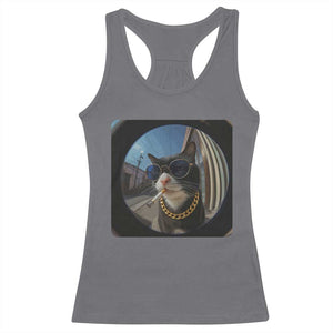 Smoking Cat Racerback Tank Top Meme Funny Cool Kitten TS12 Charcoal Print Your Wear