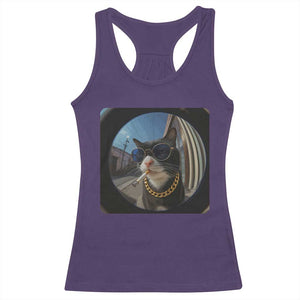 Smoking Cat Racerback Tank Top Meme Funny Cool Kitten TS12 Purple Print Your Wear