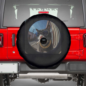Smoking Cat Spare Tire Cover Meme Funny Cool Kitten TS12 Black Print Your Wear