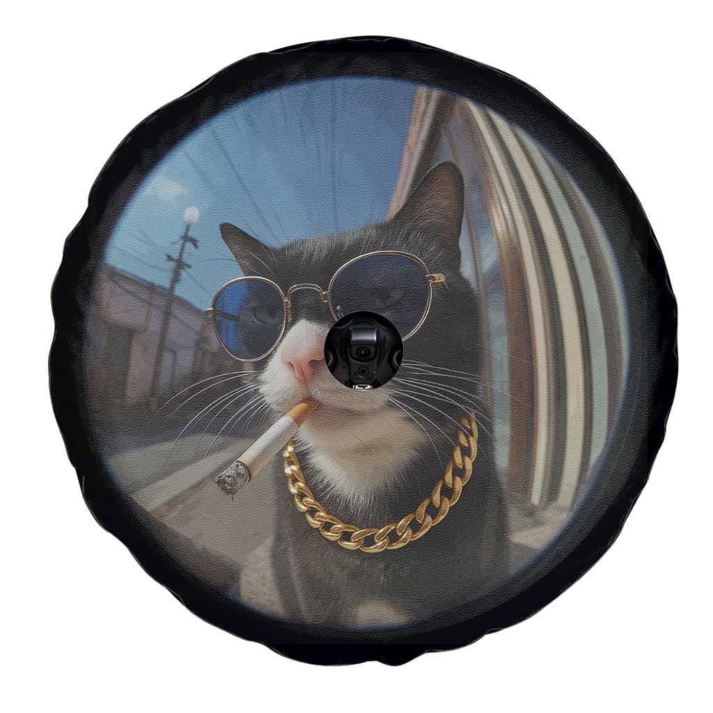 Smoking Cat Spare Tire Cover Meme Funny Cool Kitten TS12 Print Your Wear