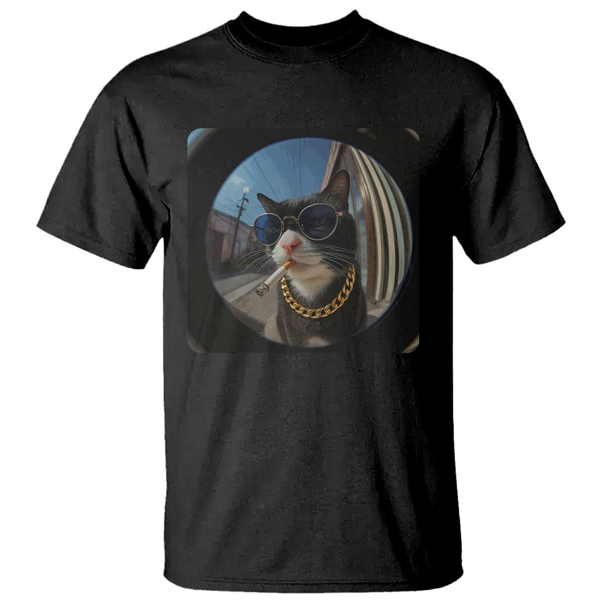 Smoking Cat T Shirt Meme Funny Cool Kitten TS12 Black Print Your Wear