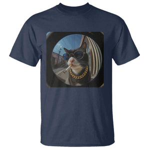 Smoking Cat T Shirt Meme Funny Cool Kitten TS12 Navy Print Your Wear