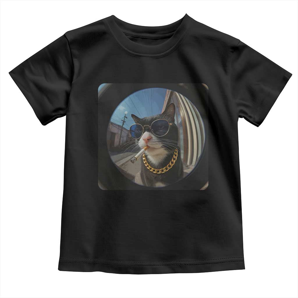 Smoking Cat Toddler T Shirt Meme Funny Cool Kitten TS12 Black Print Your Wear