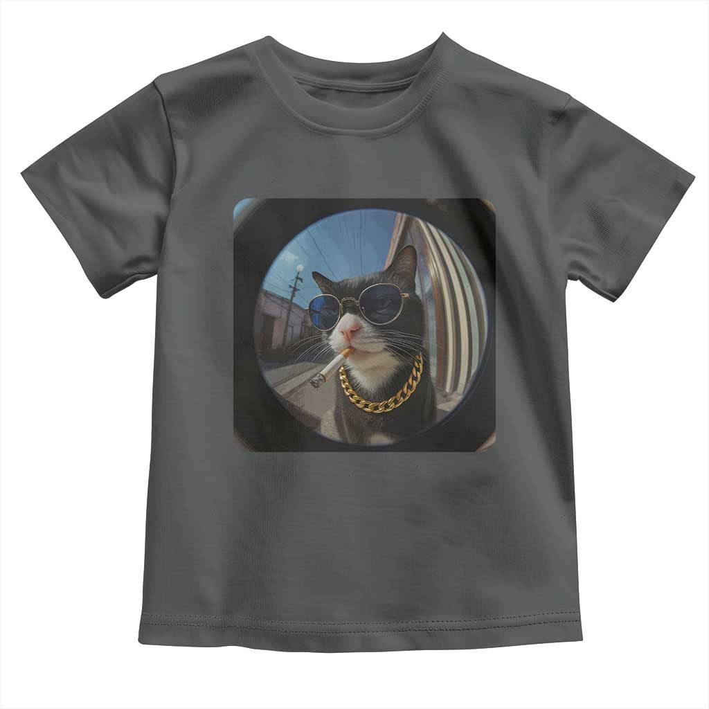 Smoking Cat Toddler T Shirt Meme Funny Cool Kitten TS12 Dark Heather Print Your Wear