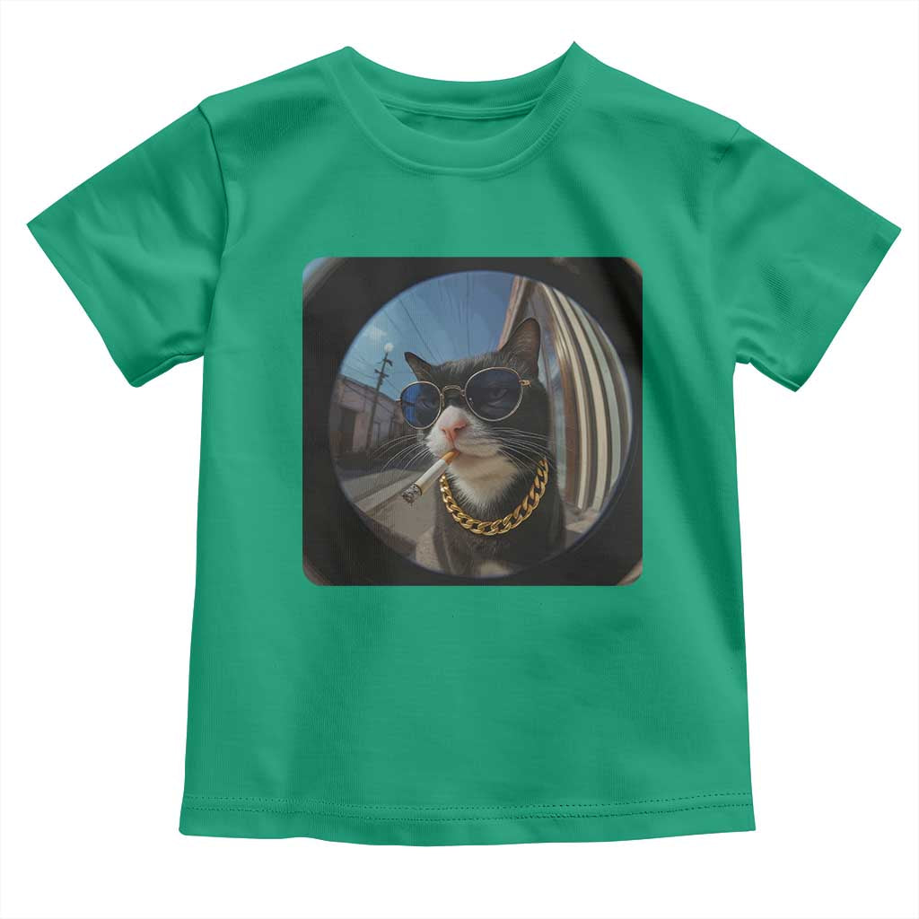 Smoking Cat Toddler T Shirt Meme Funny Cool Kitten TS12 Irish Green Print Your Wear