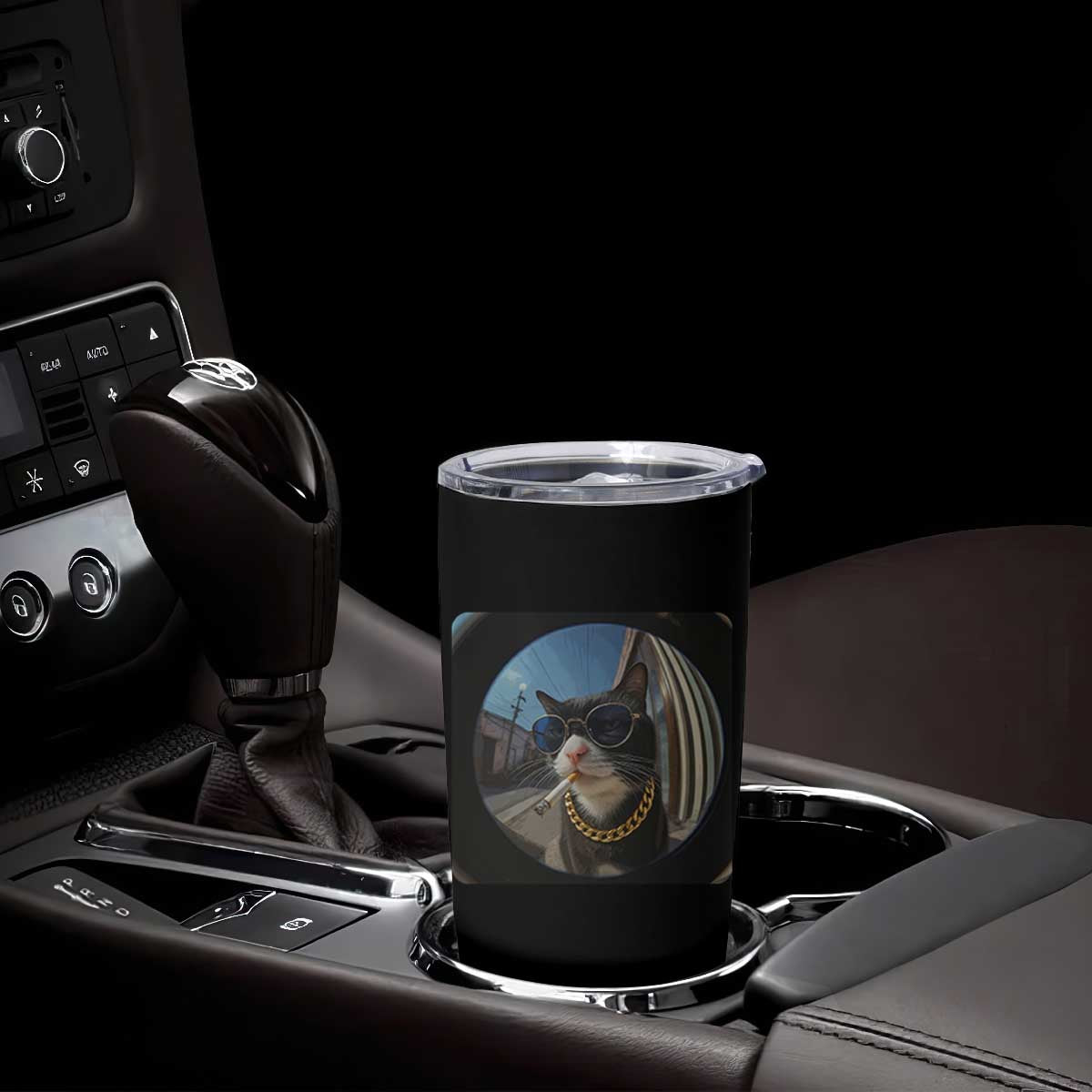 Smoking Cat Tumbler Cup Meme Funny Cool Kitten TS12 Print Your Wear