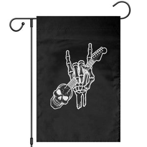 Rock N Roll Garden Flag Skeleton Hand Playing Guitar Heavy Metal Music TS12 Black Print Your Wear