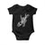 Rock N Roll Baby Onesie Skeleton Hand Playing Guitar Heavy Metal Music TS12 Black Print Your Wear