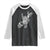 Rock N Roll Raglan Shirt Skeleton Hand Playing Guitar Heavy Metal Music TS12 Black White Print Your Wear