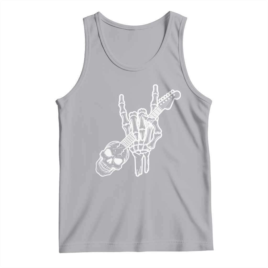 Rock N Roll Tank Top Skeleton Hand Playing Guitar Heavy Metal Music TS12 Athletic Heather Print Your Wear