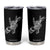 Rock N Roll Tumbler Cup Skeleton Hand Playing Guitar Heavy Metal Music TS12 Black Print Your Wear