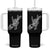 Rock N Roll Tumbler With Handle Skeleton Hand Playing Guitar Heavy Metal Music TS12 One Size: 40 oz Black Print Your Wear