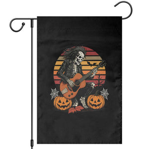 Halloween Rock Garden Flag Skeleton Playing Guitar Rock And Roll TS12 Black Print Your Wear