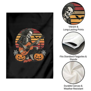Halloween Rock Garden Flag Skeleton Playing Guitar Rock And Roll TS12 Print Your Wear