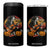 Halloween Rock 4 in 1 Can Cooler Tumbler Skeleton Playing Guitar Rock And Roll TS12 One Size: 16 oz Black Print Your Wear