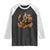 Halloween Rock Raglan Shirt Skeleton Playing Guitar Rock And Roll TS12 Black White Print Your Wear