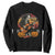 Halloween Rock Sweatshirt Skeleton Playing Guitar Rock And Roll TS12 Black Print Your Wear