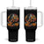 Halloween Rock Tumbler With Handle Skeleton Playing Guitar Rock And Roll TS12 One Size: 40 oz Black Print Your Wear