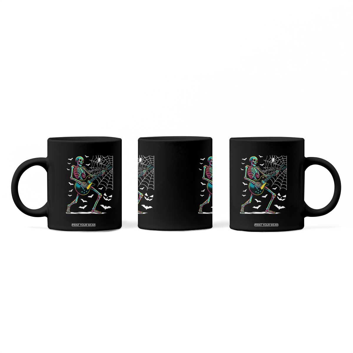 Halloween Rock And Roll Coffee Mug Skeleton Playing Guitar TS12 Print Your Wear