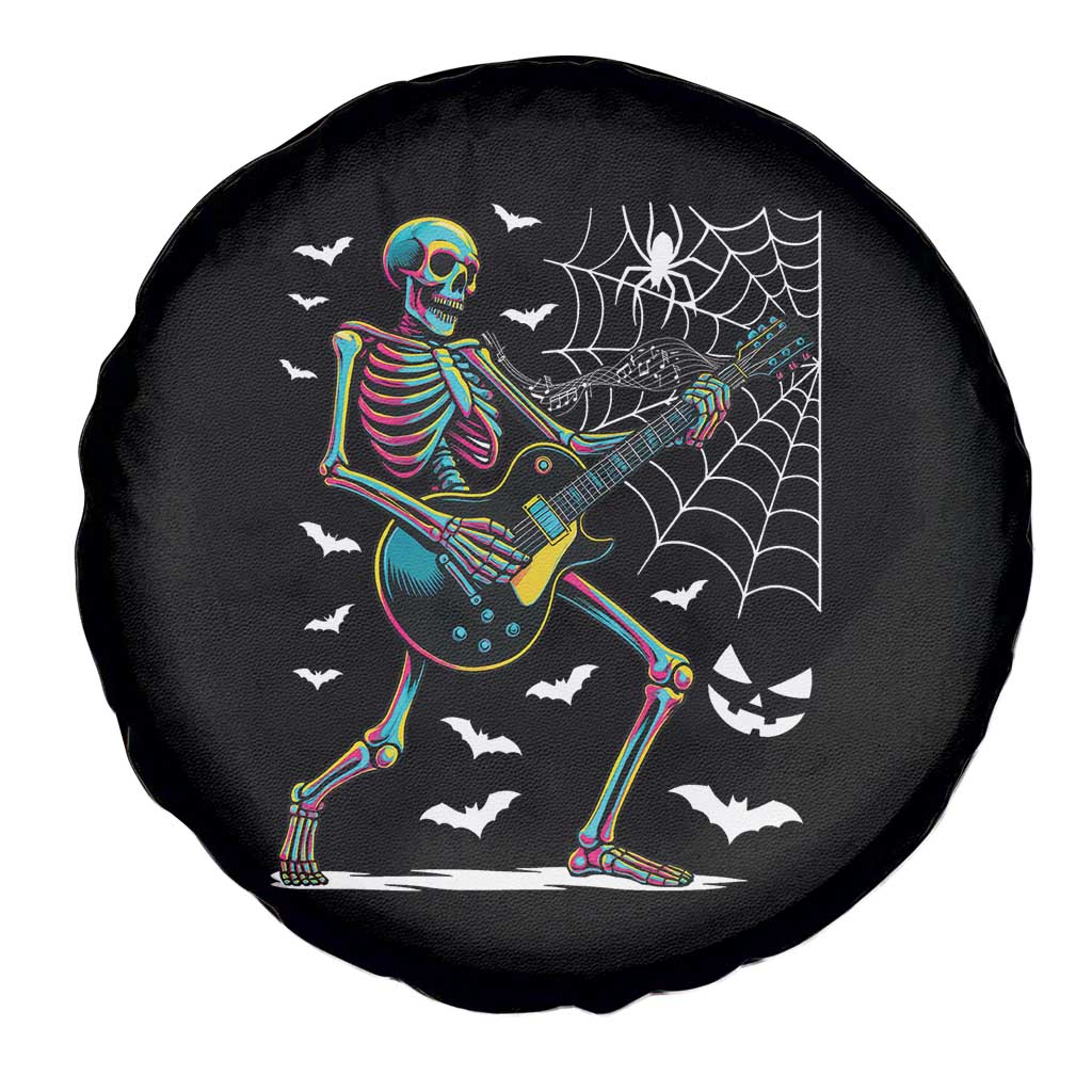 Halloween Rock And Roll Spare Tire Cover Skeleton Playing Guitar TS12 Print Your Wear