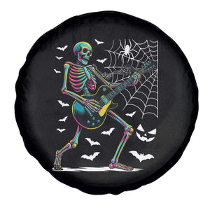 Halloween Rock And Roll Spare Tire Cover Skeleton Playing Guitar TS12 Print Your Wear