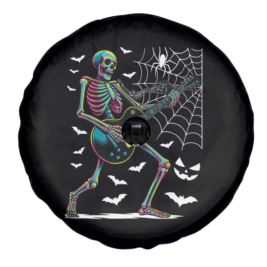 Halloween Rock And Roll Spare Tire Cover Skeleton Playing Guitar TS12 Print Your Wear
