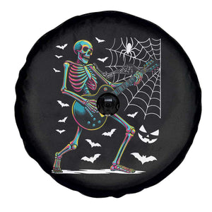 Halloween Rock And Roll Spare Tire Cover Skeleton Playing Guitar TS12 Print Your Wear