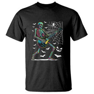 Halloween Rock And Roll T Shirt Skeleton Playing Guitar TS12 Black Print Your Wear