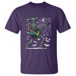 Halloween Rock And Roll T Shirt Skeleton Playing Guitar TS12 Purple Print Your Wear