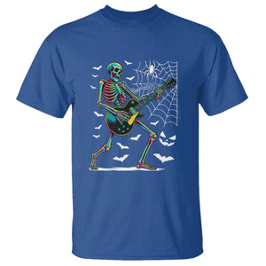Halloween Rock And Roll T Shirt Skeleton Playing Guitar TS12 Royal Blue Print Your Wear