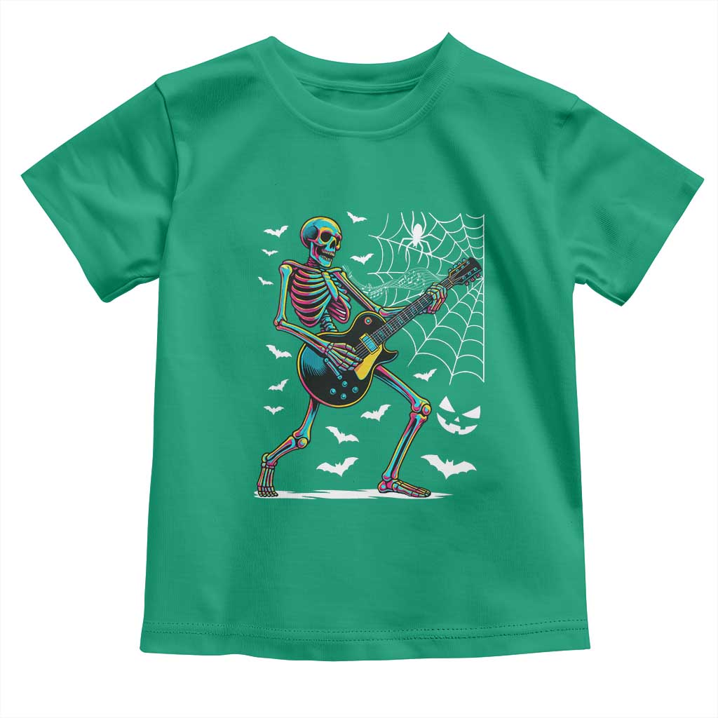 Halloween Rock And Roll Toddler T Shirt Skeleton Playing Guitar TS12 Irish Green Print Your Wear