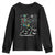 Halloween Rock And Roll Youth Sweatshirt Skeleton Playing Guitar TS12 Black Print Your Wear