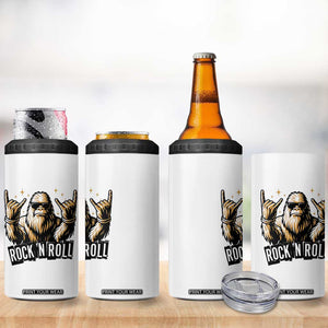 Funny Bigfoot Rock N Roll 4 in 1 Can Cooler Tumbler Music Lover Sasquatch TS12 Print Your Wear