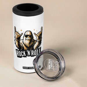 Funny Bigfoot Rock N Roll 4 in 1 Can Cooler Tumbler Music Lover Sasquatch TS12 Print Your Wear