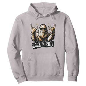 Funny Bigfoot Rock N Roll Hoodie Music Lover Sasquatch TS12 Ice Gray Print Your Wear