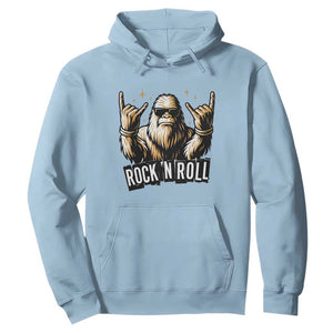 Funny Bigfoot Rock N Roll Hoodie Music Lover Sasquatch TS12 Light Blue Print Your Wear