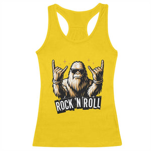 Funny Bigfoot Rock N Roll Racerback Tank Top Music Lover Sasquatch TS12 Daisy Print Your Wear