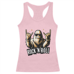 Funny Bigfoot Rock N Roll Racerback Tank Top Music Lover Sasquatch TS12 Light Pink Print Your Wear