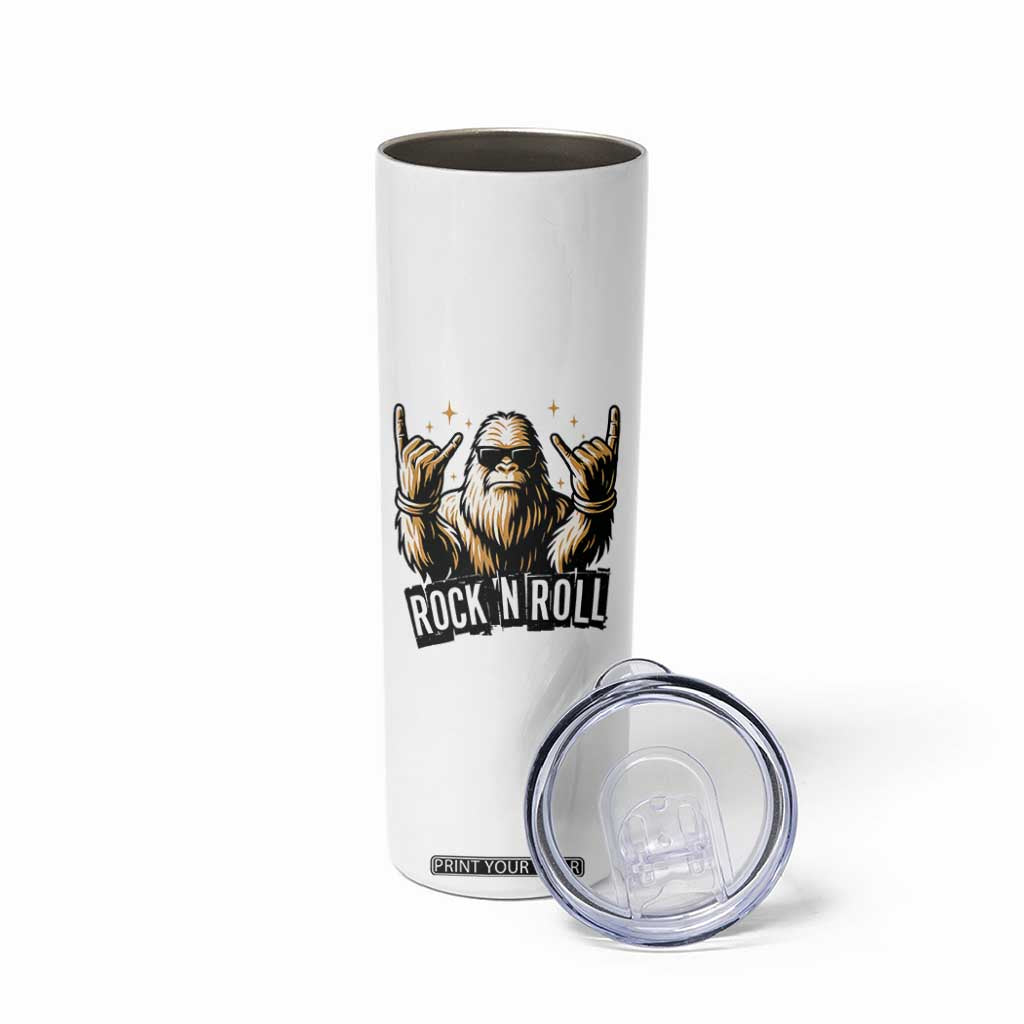 Funny Bigfoot Rock N Roll Skinny Tumbler Music Lover Sasquatch TS12 Print Your Wear