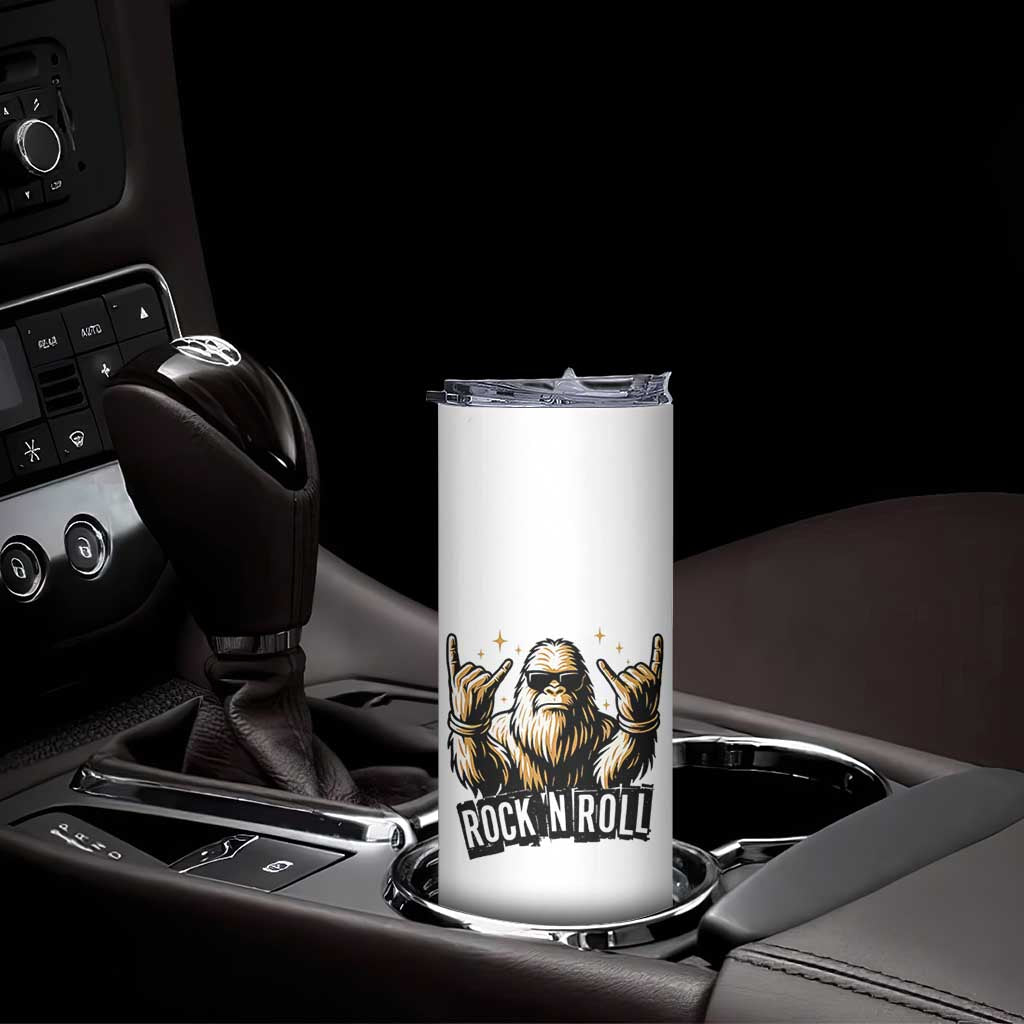 Funny Bigfoot Rock N Roll Skinny Tumbler Music Lover Sasquatch TS12 Print Your Wear